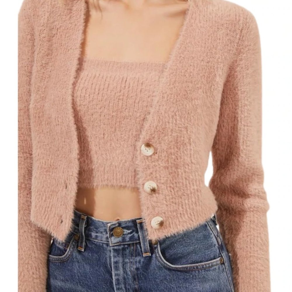 ASTR  Cami & Cardigan Set